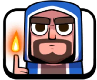🌝 Wizard Clash Royale magicien, Clash Royale, dessin animé, magie, feu telegram sticker