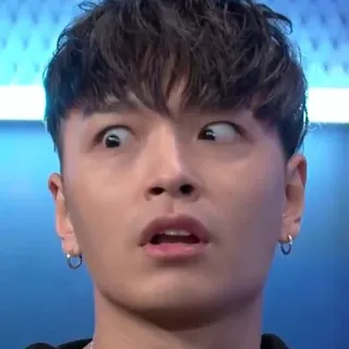 😲 Mann, Gesichtsausdruck, Asiatisch, Lustig, Albern, Meme telegram sticker