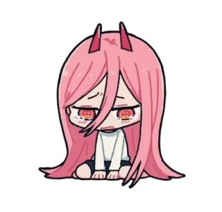 💗 Power Chainsaw Man Anime, Chainsaw Man, Power, Mangá, Demônio, Kawaii, Chibi telegram sticker