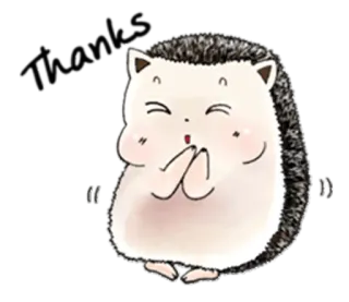 ☺️ hérisson, mignon, dessin animé, animal, kawaii telegram sticker
