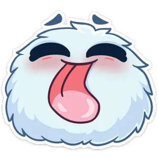 😋 Poro League of Legends lindo, poro, league of legends, esponjoso, lengua, emoji, sticker telegram sticker