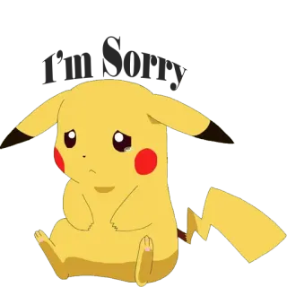 🙁 Pikachu Pokemon Pikachu, Pokémon, Anime, Desenho animado, Triste, Adesivo whatsapp sticker