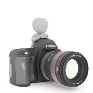 📸 camera, photography, stick figure, lens, gray telegram sticker