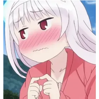 🍁 Anime, Ragazza, Arrossire, Carino, Personaggio, Cartone animato telegram sticker