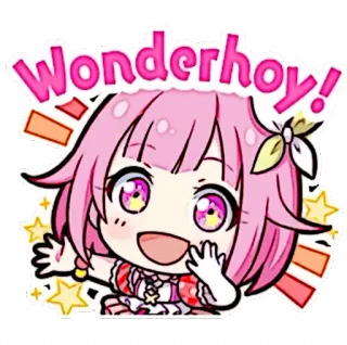 🪸 Wonderhoy! Anime, Cartone animato, Carino, Ragazza, Capelli rosa, Wonderhoy telegram sticker