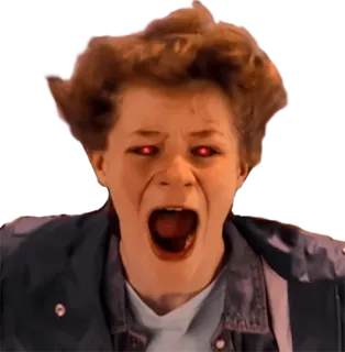 😱 urlo, paura, terrore, turbato, occhi rossi telegram sticker