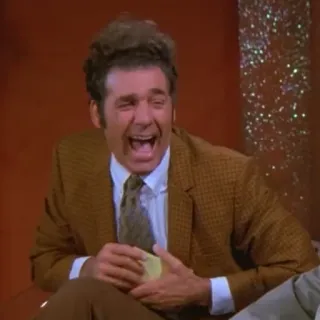 😀 Kramer Seinfeld Kramer, Seinfeld, risa, gracioso, comedia telegram sticker