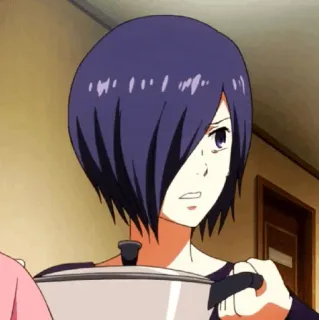 🪁 Touka Kirishima Tokyo Ghoul อนิเมะ, โตเกียว กูล, โทวกะ, คิริชิมะ, ตัวละคร telegram sticker