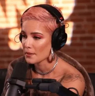 🕊 Halsey 歌手, 音乐家, 艺术家, 名人, 粉色头发 telegram sticker
