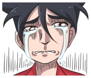 😭 Anime, Pleurs, Triste, Dessin animé, Émotionnel telegram sticker