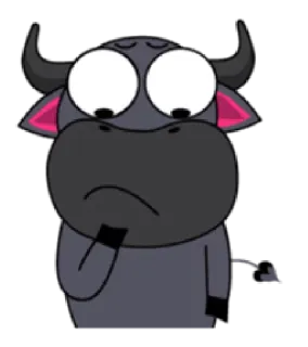 😶 Hoạt hình, Động vật, Trâu, Dễ thương, Nhãn dán telegram sticker