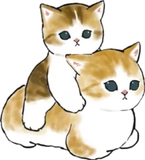 🤗 anak kucing, kucing, hewan peliharaan, hewan, imut, tumpukan, kecil, ilustrasi telegram sticker
