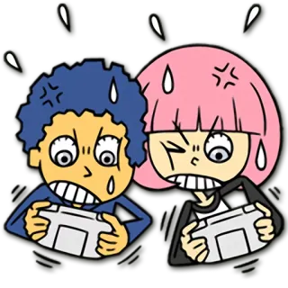 🎮 cartoon, gamer, angry, stressed, playing, videogame telegram sticker