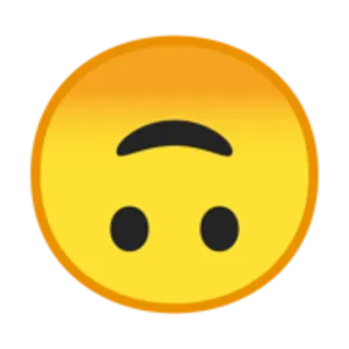 🙃 emoji, upside down face, yellow face telegram sticker