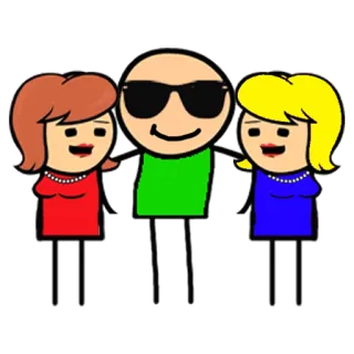 😎 漫画, 棒人間, キャラクター, 人々 telegram sticker