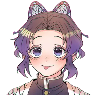 😋 Shinobu Kocho Demon Slayer Anime, Sticker, Demon Slayer, Shinobu Kocho telegram sticker