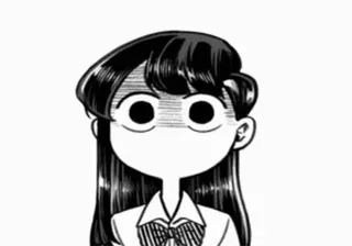 😨 Komi Shouko Komi Can't Communicate Komi no puede comunicarse, Komi Shouko, Anime, Manga, Expresión, Incómodo, Lindo telegram sticker