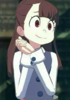 😍 Akko Kagari Little Witch Academia anime, cartoni animati, magia, strega, scuola telegram sticker