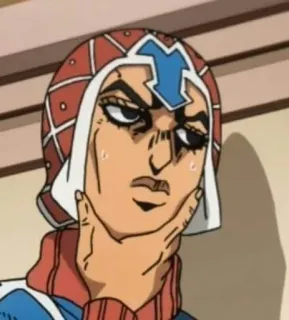 🙄 Guido Mista JoJo's Bizarre Adventure Anime, Manga, Jojo, Guido Mista, Personage, Pose, Grappig telegram sticker