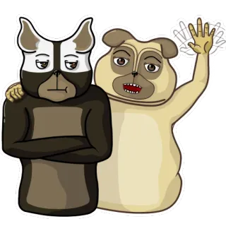 👋 anjing, kartun, binatang, lucu, imut telegram sticker