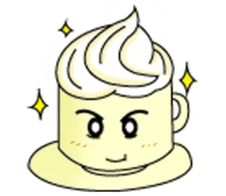 🙂 tazza, tazza, bevanda, dolce, dessert, carino, kawaii telegram sticker