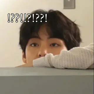 🤔 !!!?!?!?!?!! Meme, Espressione, Curioso, Scioccato, Che sbircia, Celebrità, K-Pop telegram sticker