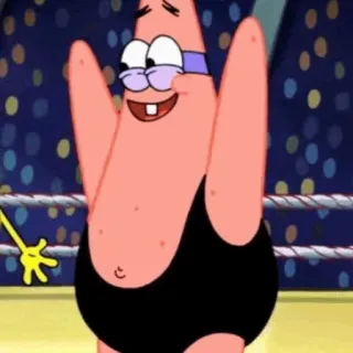 ✨ Patrick Star Spongebob Squarepants patrick, bob l'éponge, dessin animé, étoile, rose, catch telegram sticker