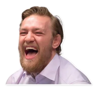 😂 Conor McGregor ufc, mma, combattente, ridere, conor, mcgregor, sport telegram sticker