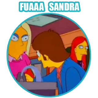 🤣 FUAAA SANDRA ซิมป์สัน, การ์ตูน, มีม, ตลก telegram sticker