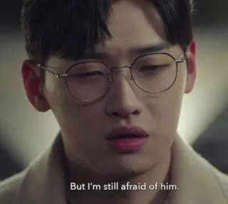 😣 But I'm still afraid of him. whatsapp sticker