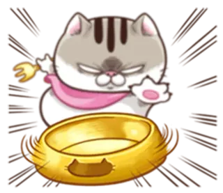 🥣 Katze, süß, Tier, Haustier, Kätzchen, Napf, Futter whatsapp sticker