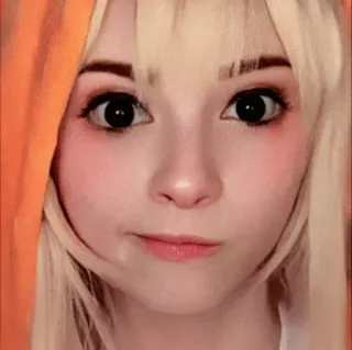 🍃 Porträt, Mädchen, Frau, Gesicht, süß, blonde Haare telegram sticker