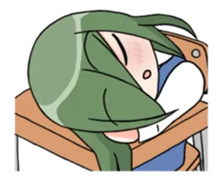 😴 Anime, Schlafend, Schule, Schreibtisch, Müde, Student telegram sticker