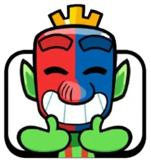 😁 clash royale, king, taunt, emotes, funny, meme telegram sticker