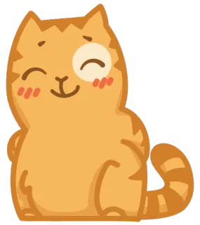 😊 kat, schattig, dier, kawaii, sticker whatsapp sticker