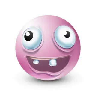 🤪 Mặt cười, Hoạt hình, Hồng, Hài hước, Ngớ ngẩn, Biểu cảm, Nhãn dán telegram sticker