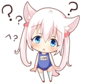 ❓ バスケ anime, question, cute, confused, kawaii telegram sticker