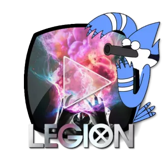 ▶ Mordecai LEGION 만화, 레귤러 쇼, 모데카이, 군단, 총, 폭발 telegram sticker