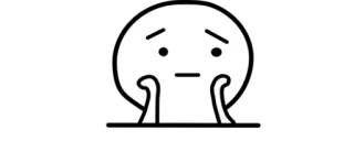 😕 emoji, sad, upset, feeling, icon, expression telegram sticker