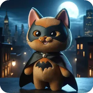 🧡 Batman бэтмен, кот, супергерой, милый, мультфильм, животное telegram sticker