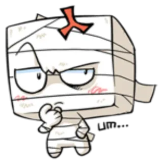 🤔 cartoon, mummy, bandages, character telegram sticker