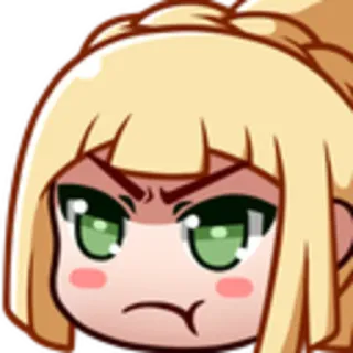 😠 Lillie arrabbiato, anime, personaggio, Lillie, emozione telegram sticker
