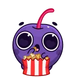 Purple Cherry whatsapp stickers