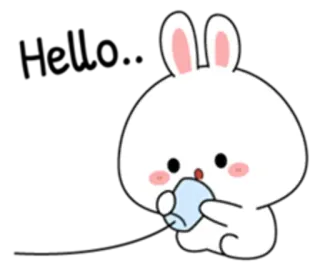 🎵 bunny, rabbit, cute, animal, sticker telegram sticker