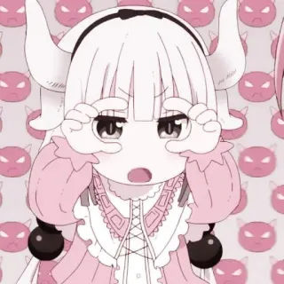 🎀 Kanna Kamui Miss Kobayashi's Dragon Maid Anime, Kanna, Naga, Imut, Kawaii telegram sticker