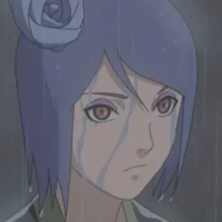 ❤️‍🔥 Konan Naruto anime, konan, naruto, triste, piangere whatsapp sticker