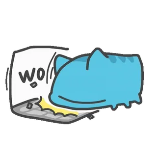 😵 WO 猫, 键盘, 可爱, 动物, 搞笑, 贴纸 telegram sticker