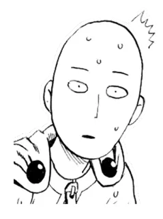 😨 Saitama One-Punch Man Saitama, One-Punch Man, anime, manga, hero, bald telegram sticker