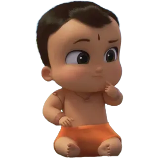 ❓ baby, cartoon, cute, infant, toddler telegram sticker
