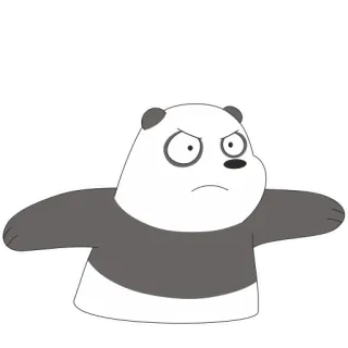 😠 Panda We Bare Bears Panda, Kartun, Beruang, Marah, We Bare Bears, Karakter telegram sticker